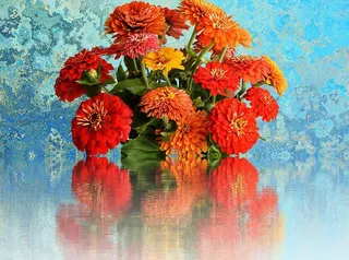 花，夏天，切花，花束，自然，夏天的花，植物，橙色