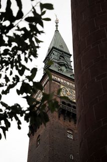 建筑，哥本哈根，旧，白色，国家，旗帜，边界，砖