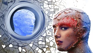 壁纸，彩色玻璃，彩色玻璃窗，女人，肖像，女人肖像，机器人，材料