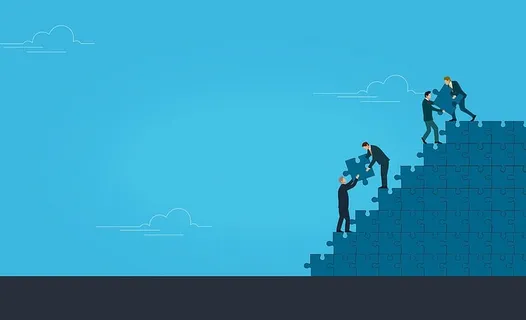 团队合作理念-拼图-与Copyspace