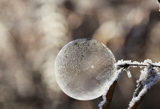 圆形，白色，水滴，气泡，肥皂泡，球，霜，冬天