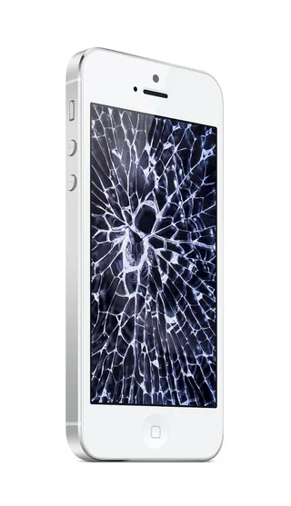 坏掉的，白色的，iphone 5，iphone，坏掉的屏幕，手机，屏幕，技术