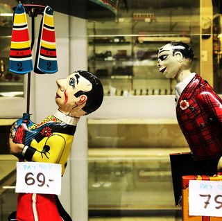 马德里，西班牙，calle de alcántara，玩具店，套装，复古，ph，锡