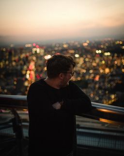 日本, 凑, 六本木山, 日落, 夜, 散景, 家伙, 年轻