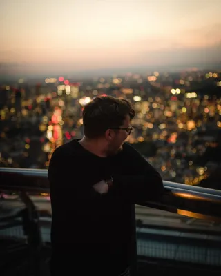 日本, 凑, 六本木山, 日落, 夜, 散景, 家伙, 年轻