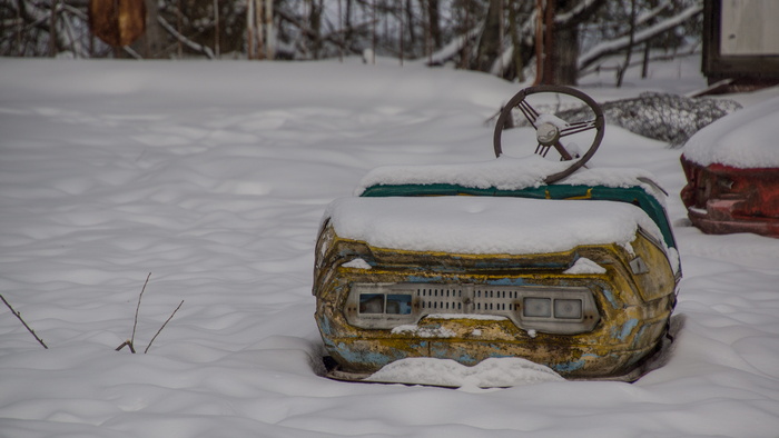 碰碰车、pripyat、主题公园、游乐场、乌克兰、雪、娱乐、嘉年华