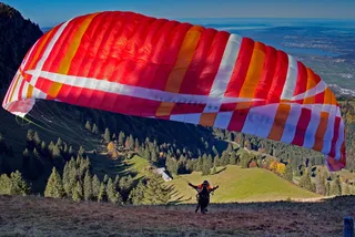 滑翔伞，开始，滑翔伞，剪辑阶段，飞行，屏幕，极限运动，空中运动