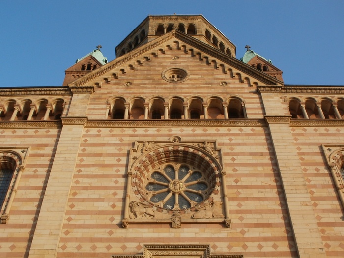 dom、speyer、立面、大教堂、建筑、教堂、德国、欧洲