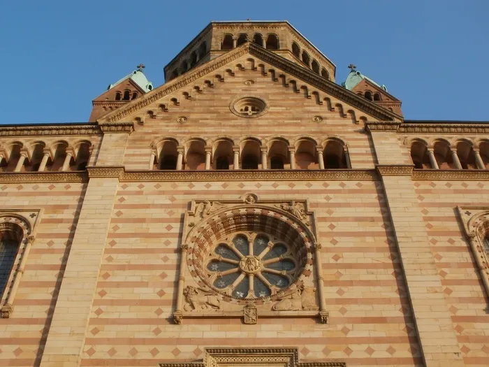 dom、speyer、立面、大教堂、建筑、教堂、德国、欧洲