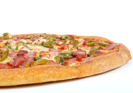 照片，披萨，番茄，叶子，美国，培根，面包，奶酪