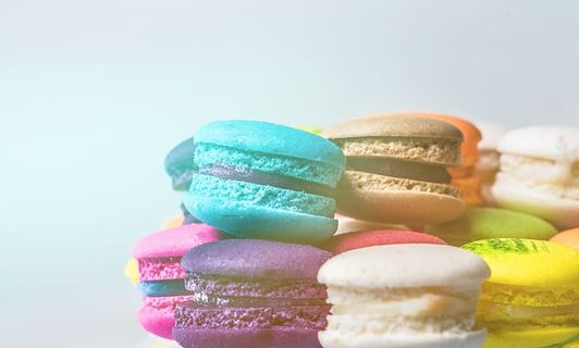 食物，五颜六色，五颜六色，甜点，美味，放纵，杏仁饼，糖果