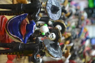 墨西哥，瓦拉塔港，万圣节，圣母院，雕像，死亡日，骷髅，特写