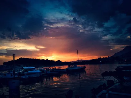 夏季, 日落, 夜, 自然, 小米, 壁纸, 背景, 航海船只