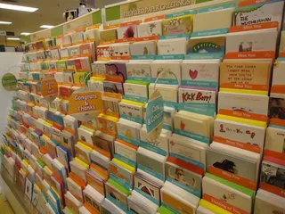 贺卡，贺卡，商店，商店，文具，生日，展示，货架