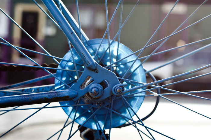 加拿大、哈利法克斯、车轮、辐条、蓝色、轮毂、油漆、自行车