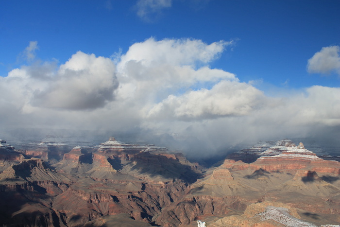 大峡谷，冬季，峡谷，雪，公园，景观，大，自然