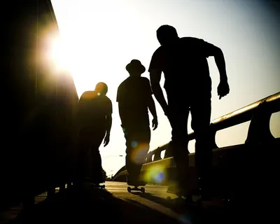 剪影滑板 剪影滑板