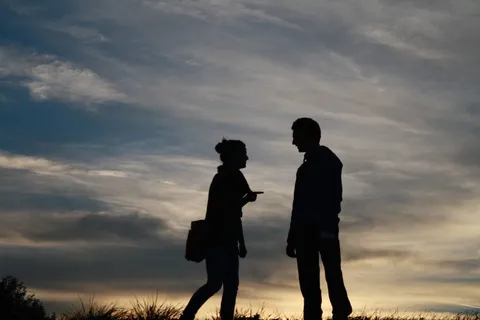 友谊，天空，忠诚，自然，在一起，夏天，阴影，云天