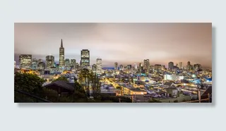 夜间灯光城市航拍