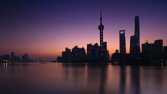 城市景观照片，上海，日出，城市天际线，城市景观，摩天大楼，建筑，城市场景