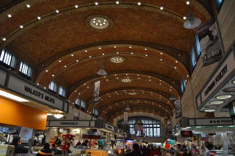 克利夫兰，美国，西区市场，砖，俄亥俄州，历史建筑，天花板，建筑