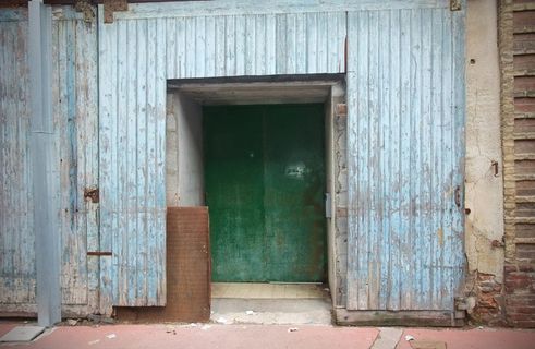 门, 房子, 体系结构, 木头, 浅蓝色, 老, 过期, 墙