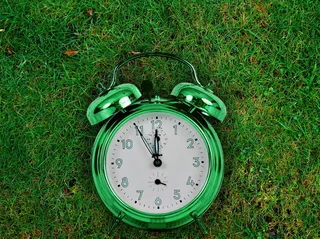 绿色，闹钟，草地，展示，12:50，第十一个小时，自然，自然保护