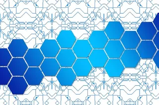 照片，蓝色，白色，图解，蜂窝，六边形，图标，网络