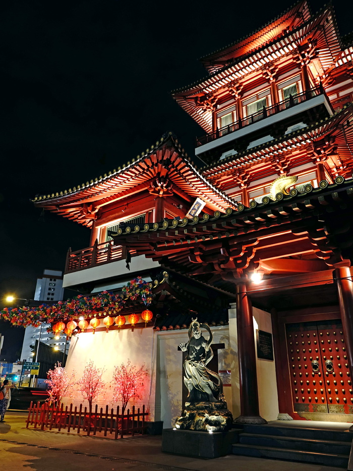 灯光、城市、地标、夜晚、建筑、佛牙舍利寺、佛教、建筑