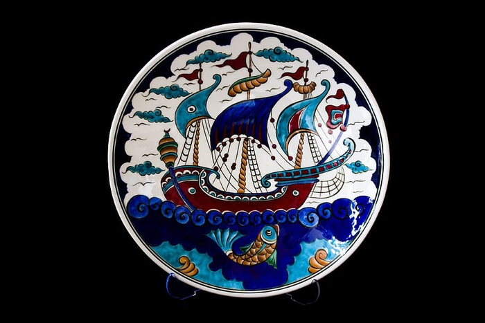 采购产品瓷砖，手工艺品，盘子，增加，陶瓷，土耳其，atalay melahat发光，兔子瓷砖