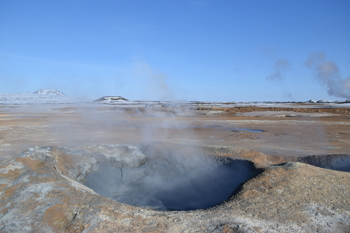 冰岛，活火山，硫磺，景观，地洞，地质，自然力，温度