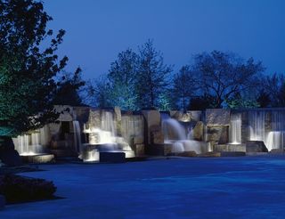 纪念碑、富兰克林·罗斯福、瀑布、纪念碑、树木、樱桃、岩石、风景