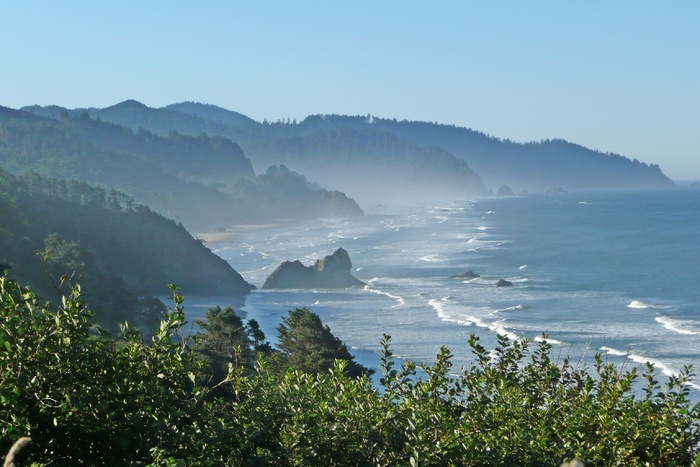 hills，sea shore，coast，shore Line，俄勒冈州，美国，vista，view