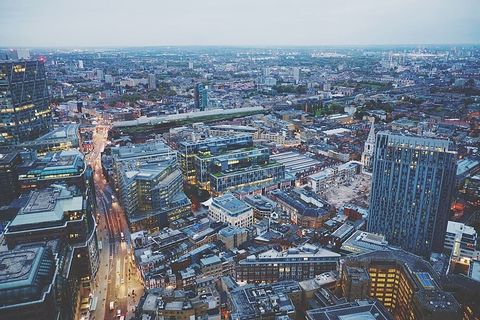 伦敦，英国，烤鸭和华夫饼，城市，建筑，英国，英格兰，shorditch