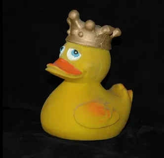橡胶鸭，巴斯，吱吱，巴斯鸭，吱吱鸭，鸭子，王冠，国王