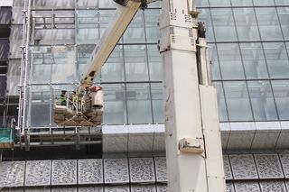 建筑、窗户、清洁、工人、建筑、办公室、玻璃、商业