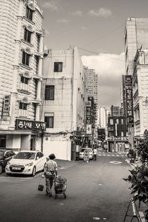 街道，人民，城市，韩国，锁屏壁纸，建筑外观，建筑，交通