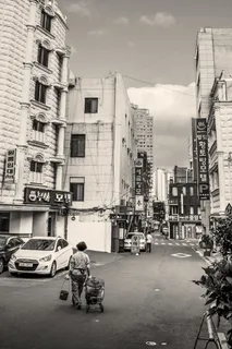 街道，人民，城市，韩国，锁屏壁纸，建筑外观，建筑，交通