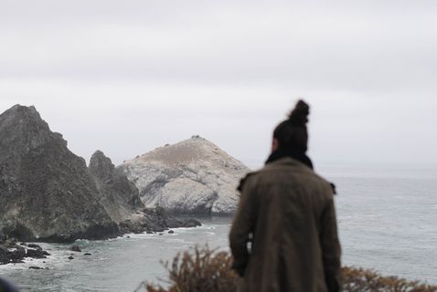 岩石, 悬崖, 结束, 了望, 大苏尔, 旅行, Norcal, 太平洋