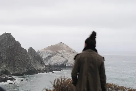 岩石, 悬崖, 结束, 了望, 大苏尔, 旅行, Norcal, 太平洋