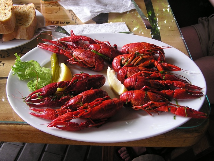 煮小龙虾，小龙虾，食品，烹饪，美食，即食，甲壳类动物，盘子