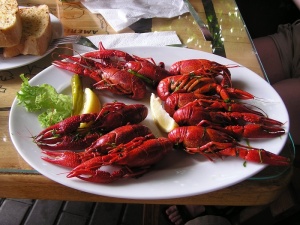 煮小龙虾，小龙虾，食品，烹饪，美食，即食，甲壳类动物，盘子