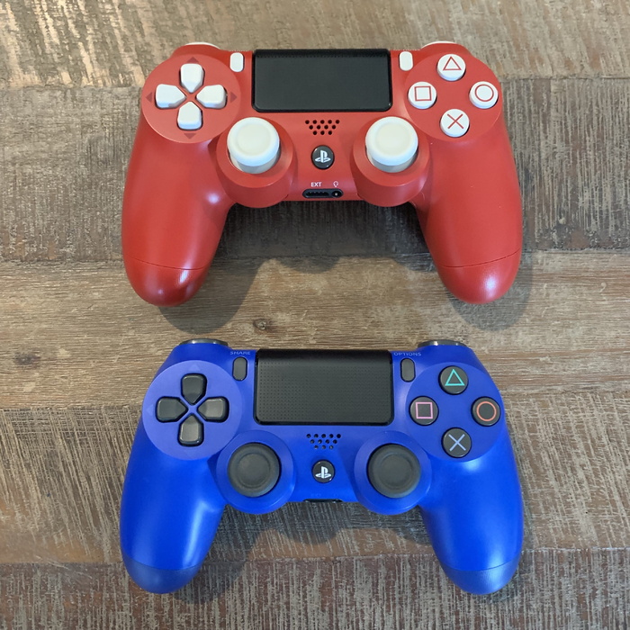 playstation，视频游戏，控制器，游戏，桌子，技术，蓝色，室内