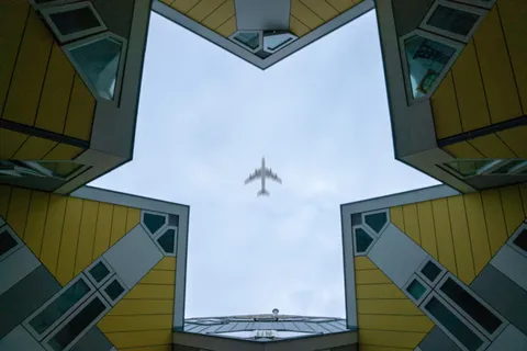 鹿特丹,立方体房屋,飞机,形状,库布斯沃宁根,荷兰,荷兰,建筑 鹿特丹,立方体房屋,飞机,形状,库布斯沃宁根,荷兰,荷兰,建筑