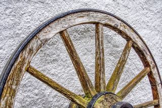 货车车轮，旧，车轮，木材，木车轮，客车，轮辐，古董