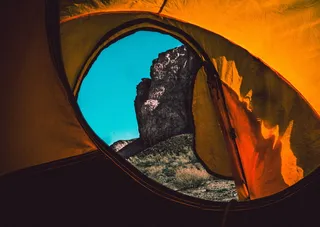 蓝天、露营、日光