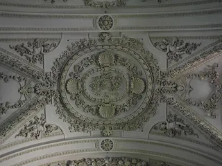 灰泥，天花板，毯子，教堂，巴洛克风格，灰泥天花板，装饰，图案