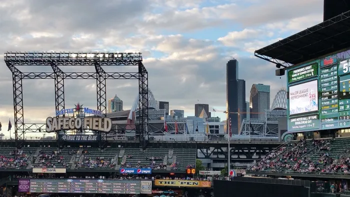 safeco 领域, 领导, 标牌, 西雅图, 水手, 棒球, 华盛顿, 体育场