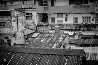 灰度照片，屋顶，家，建筑，越南，光，美，作品