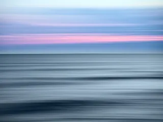 抽象，模糊，运动，海，海洋，日落，水，海边